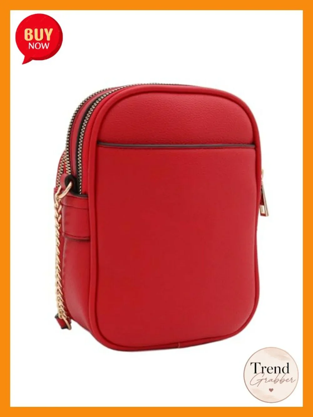 Faux Leather Multi Pocket Casual Medium Crossbody Bag Adjustable Strap